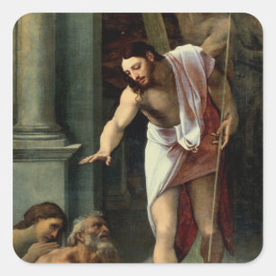 Sticker Carré Descente du Christ dans Limbo, c. 1532