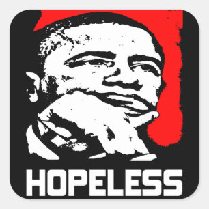 Sticker Carré Désespéré : Barack Obama !