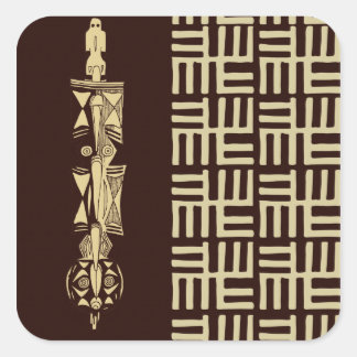 Sticker Carré Design africain #1 @ Stylnic