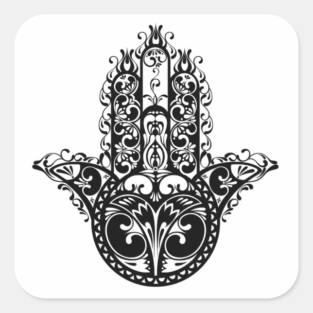 Sticker Carré Design de hamsa décoratif (Devant)