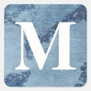 Sticker Carré Design Denim Washed #9 @ Emporio Moffa