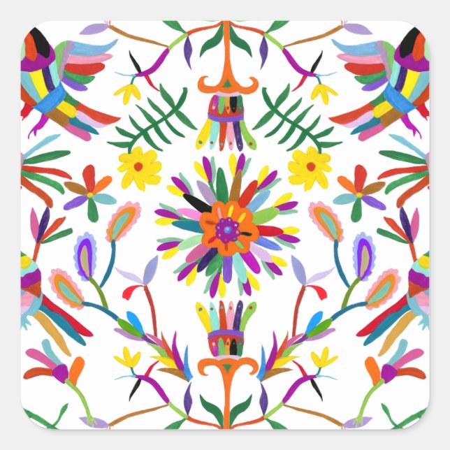 Sticker Carré Design Otomi moderne II (Devant)