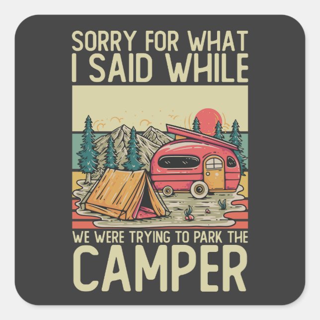 Sticker Carré Désolé Pour Ce Que J'Ai Dit Pendant Que Nous Essay (Devant)