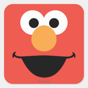 Sticker Carré Dessin du visage d'Elmo