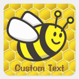 Sticker Carré Dessin sur les abeilles