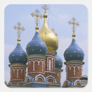 Sticker Carré Dessus de l'église orthodoxe russe en Russie