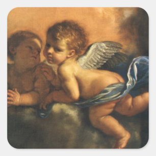 Sticker Carré Détail d'ange, Saints patrons de Modène par Guerci