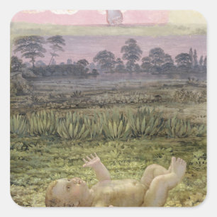 Sticker Carré Détail du matin, c.1808-09