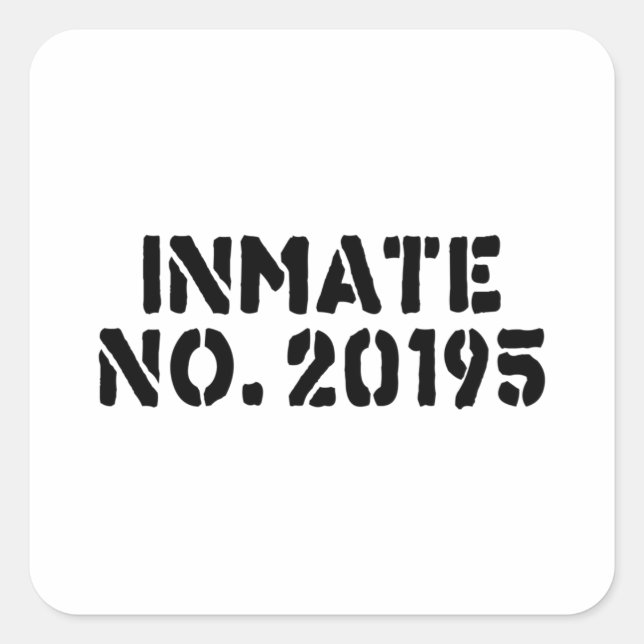 Sticker Carré détenu No. 20195 (Devant)