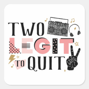 Sticker Carré Deux légendes pour quitter le deuxième anniversa