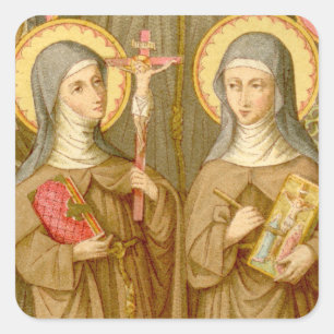 Sticker Carré Deux pauvres saints Clare (SAU 027)