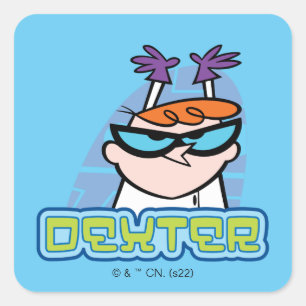 Sticker Carré Dexter Character Name Graphic