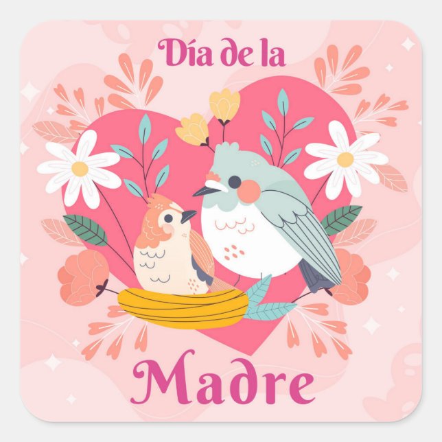 Sticker Carré Dia De La Madre (Devant)