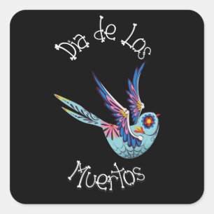 Sticker Carré Dia de los Muertos - Sugar Candy Bird