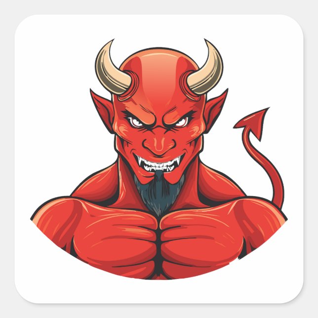 Sticker Carré Diable  (Devant)