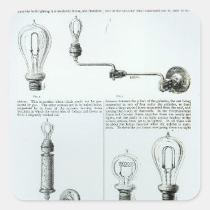Sticker Carré Diagrammes d'ampoules et leurs supports