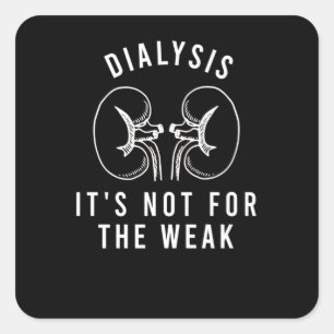 Sticker Carré Dialyse pour dialyse Technicien de dialyse patient