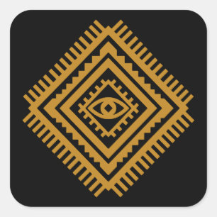 Sticker Carré Diamant Protecteur de l'Atlas Amazigh — Tribal Ber