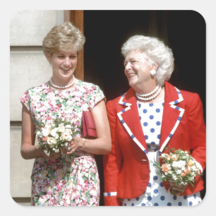 Sticker Carré Diana-Barbara Bush