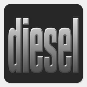 Sticker Carré DIESEL. inconditionnel, force. dur. muscle. Carré