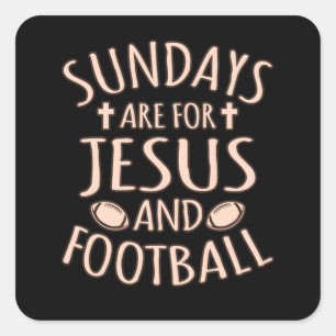 Sticker Carré Dimanche Pour Jésus Et Jeu D'Entraîneurs De Joue