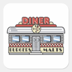 Sticker Carré Diner
