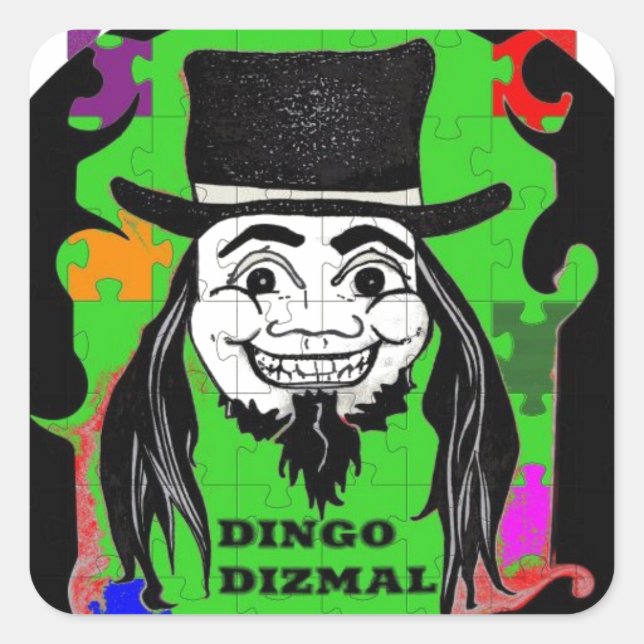 Sticker Carré DINGO the CLOWN (Devant)