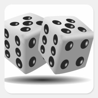 Sticker Carré Dinice blanc