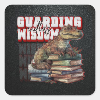 Sticker Carré Dino - Garantir Une Sagesse Sans Fin