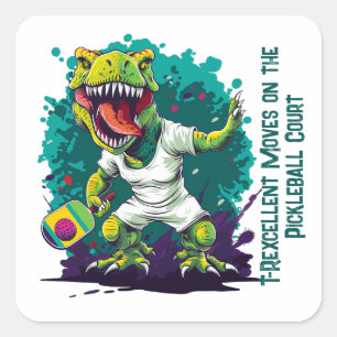 Sticker Carré Dino-mite marrante
