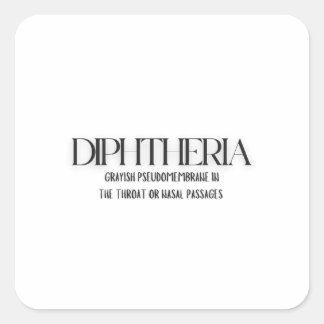 Sticker Carré Diphtérie : Une représentation graphique