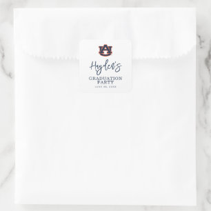 Sticker Carré Diplôme de l'Université d'Auburn Auburn Tigers