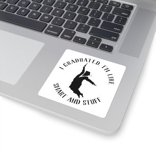 Sticker Carré Diplômé de l'université personnalisé Cadeau de fin