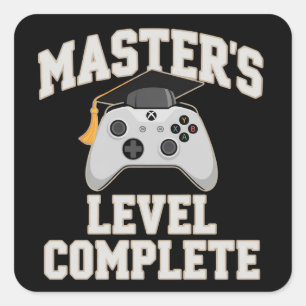 Sticker Carré Diplômé de Master Gamer promotion 2026 