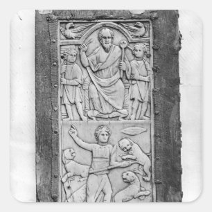Sticker Carré Diptyque consulaire d'Aetius, panneau de main
