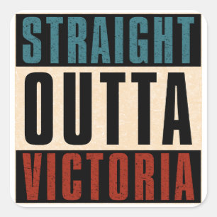 Sticker Carré Direct Outta Victoria Texas TX