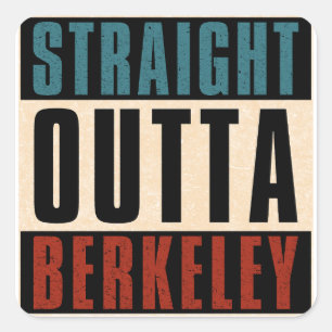 Sticker Carré Directement à Berkeley Californie CA