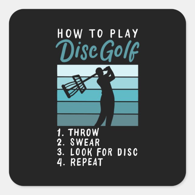 Sticker Carré Disc Golf (Devant)