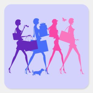 Sticker Carré Divas shopping