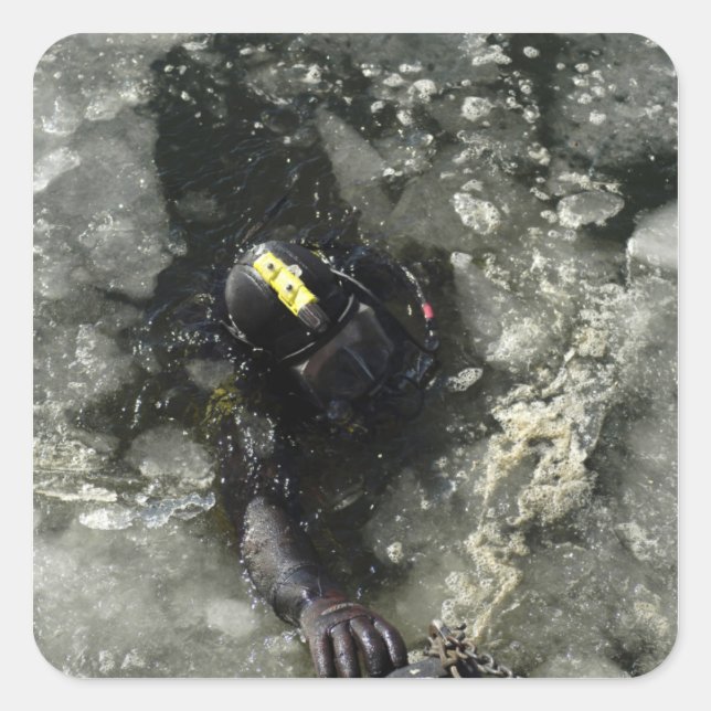 Sticker Carré Diver US Navy (Devant)