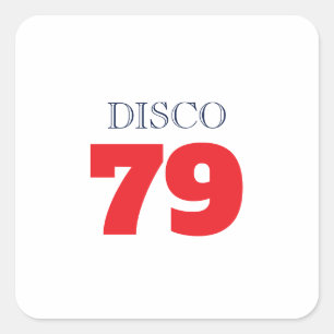Sticker Carré Divertissement musical Disco 79 Pop Art Rétro