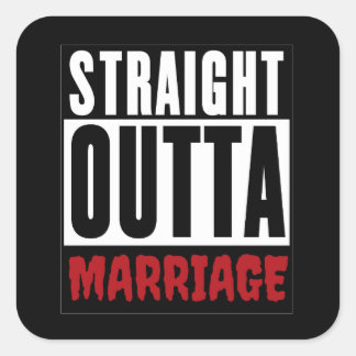 Sticker Carré Divorce Cadeau - Mariage direct