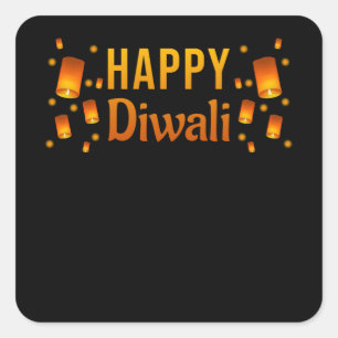 Sticker Carré Diwali Happy Diwali