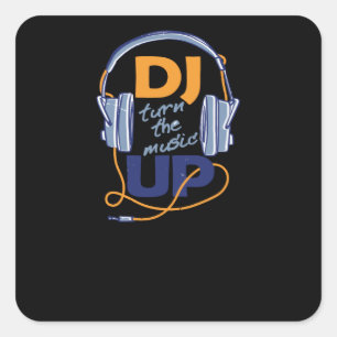 Sticker Carré DJ allume la musique