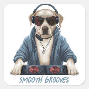 Sticker Carré DJ Doggo