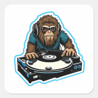Sticker Carré DJ Sasquatch