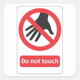 Sticker Carré Do not touch
