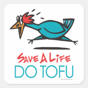 Sticker Carré Do Tofu Vegetarian Vegetarian