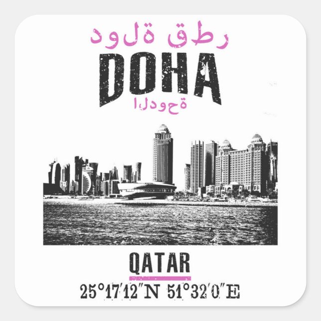 Sticker Carré Doha (Devant)