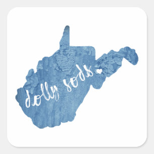 Sticker Carré Dolly Sods Wilderness West Virginia Wood Grain